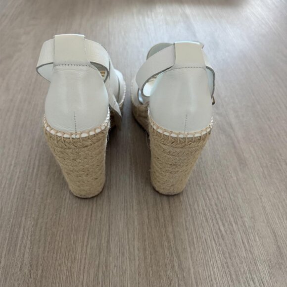 Treasure & Bond White Leather Espadrille Heels. Women's Size 8.5 - Picture 6 of 7
